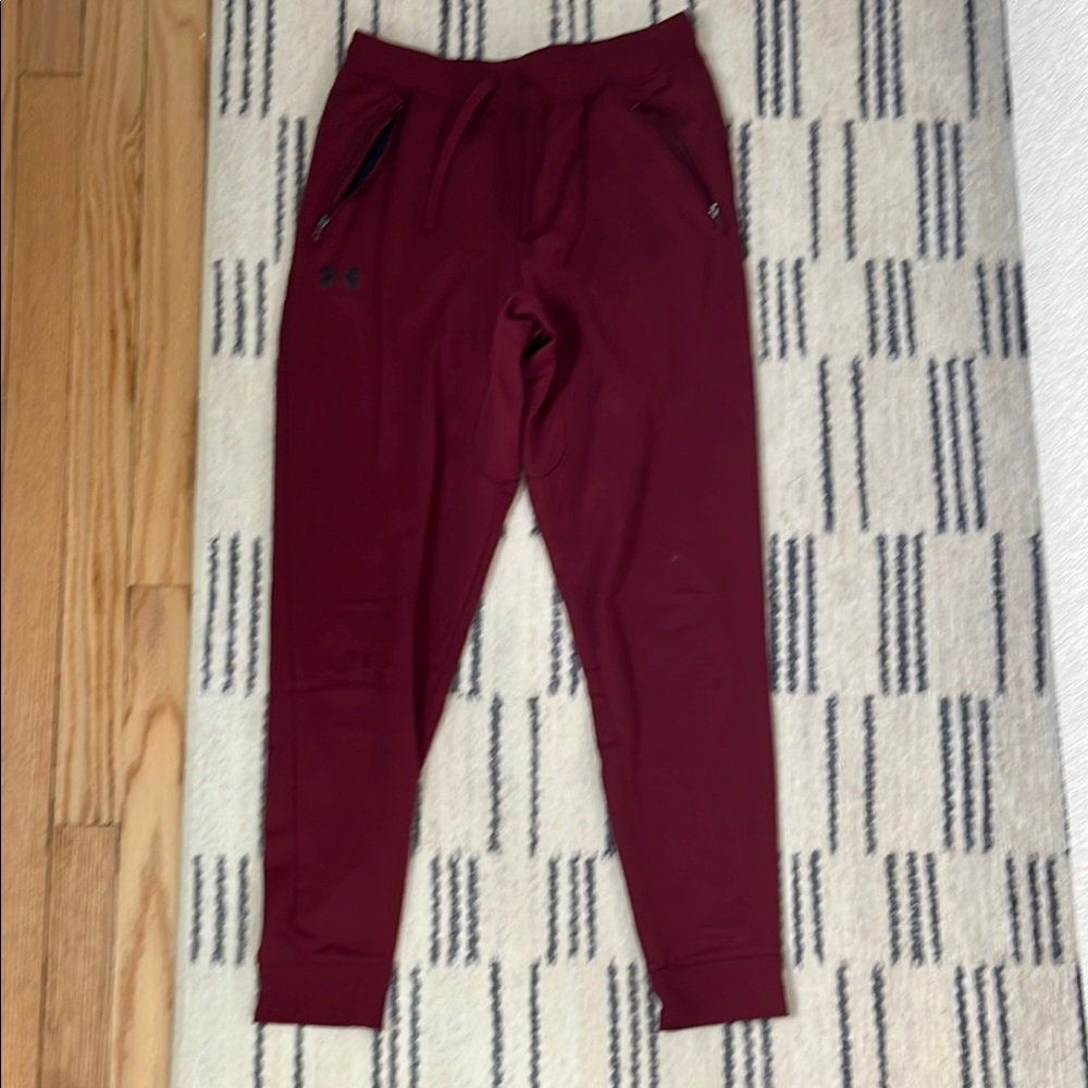 Under Armour Red Sweatpants Tapered Joggers